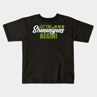 Funny Let The Shenanigans Begin St. Patty's Kids T-Shirt